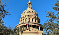 Le bâtiment du Capitole texan, le 26 janvier 2023 à Austin ( AFP / Daniel SLIM )