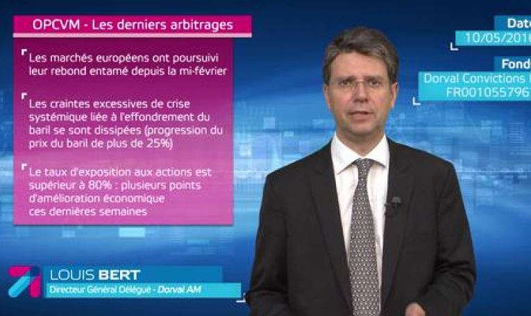 DORVAL Asset Management : Les derniers arbitrages - Dorval Convictions P FR0010557967 - mai 2016