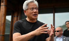Le patron de Nvidia, Jensen Huang en visite à Pékin le 16 juillet 2025. ( AFP / ADEK BERRY )