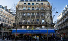 Le magasin Gibert Joseph sur le boulevard Saint Michel, à Paris, le 1er février 2025 ( AFP / Sébastien DUPUY )