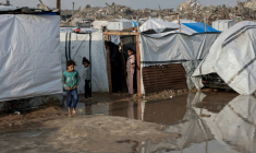 Un camp de déplacés palestiniens dans le quartier de Zeitoun de la ville de Gaza, le 11 décembre 2025 ( AFP / Omar AL-QATTAA )