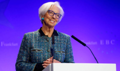 Lagarde, présidente de la BCE, prononce un discours lors de la Semaine financière de l'Euro, à Francfort