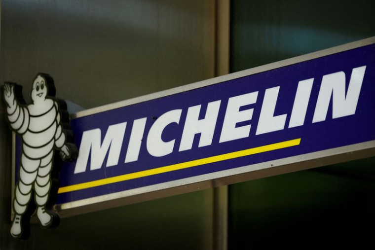 Le logo du fabricant de pneus français Michelin