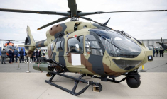 PHOTO DE FICHIER : Un hélicoptère H145M d'Airbus Helicopter au Salon international de l'aéronautique et de l'espace