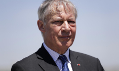 Christian Noyer à Paris le 7 juillet 2017.  ( AFP / THOMAS SAMSON )