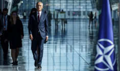 Jens Stoltenberg à Bruxelles, en Belgique, le 13 juin 2024. ( AFP / SIMON WOHLFAHRT )