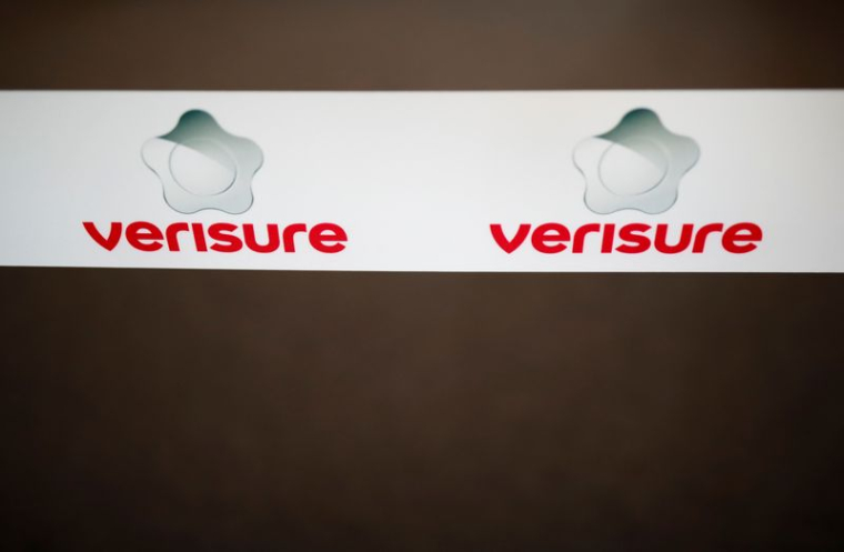 Le logo de Verisure, fournisseur de services de sécurité, à Angers