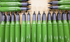 Des munitions dans une usine Rheinmetall, à  Unterluess (illustration) ( POOL / FABIAN BIMMER )