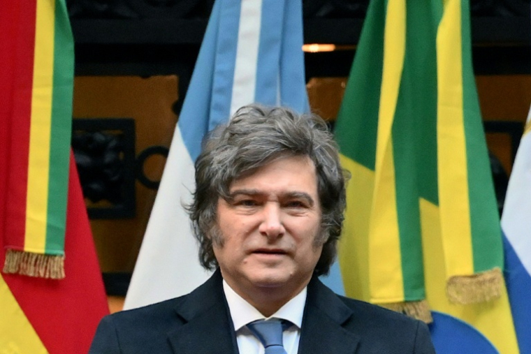 Le président argentin Javier Milei, le 3 juillet 2025 à Buenos Aires ( AFP / Luis ROBAYO )