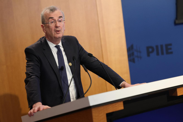 François Villeroy de Galhau, le 12 avril à Washington DC. ( GETTY IMAGES NORTH AMERICA / KEVIN DIETSCH )