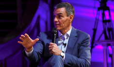 Pedro Sanchez lors du sommet 2025 Global Progress Action, à Londres