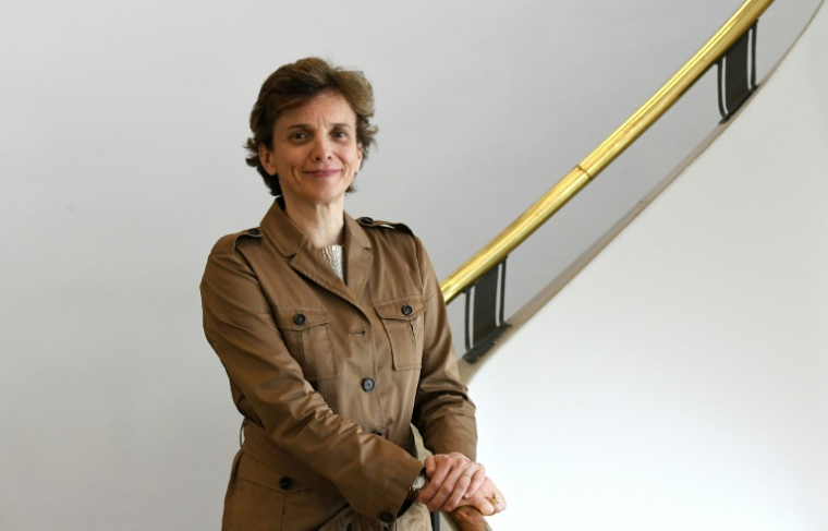 Marie-Laure Denis, présidente de la Commission nationale de l'informatique et des libertés (Cnil), pose à Paris, le 11 mai 2022 ( AFP / Eric PIERMONT )