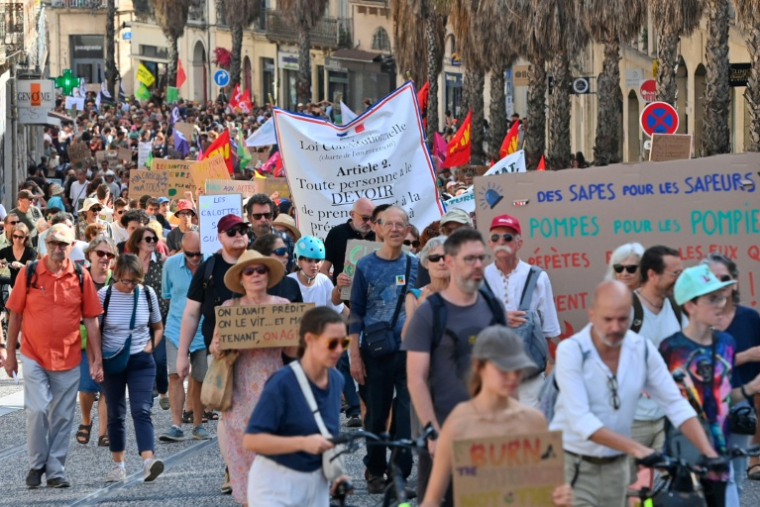 Rassemblement à Montpellier pour le climat, le 26 septembre 2026, dans l'Hérault ( AFP / Sylvain THOMAS )