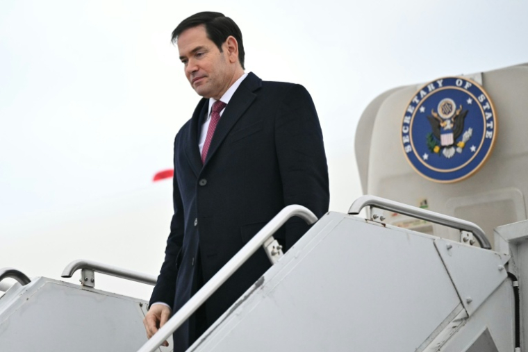 Le secrétaire d'Etat américain Marco Rubio à son arrivée au Canada pour assister à la réunion des ministres des Affaires étrangères du G7, le 11 novembre 2025 à Hamilton ( POOL / Mandel NGAN )