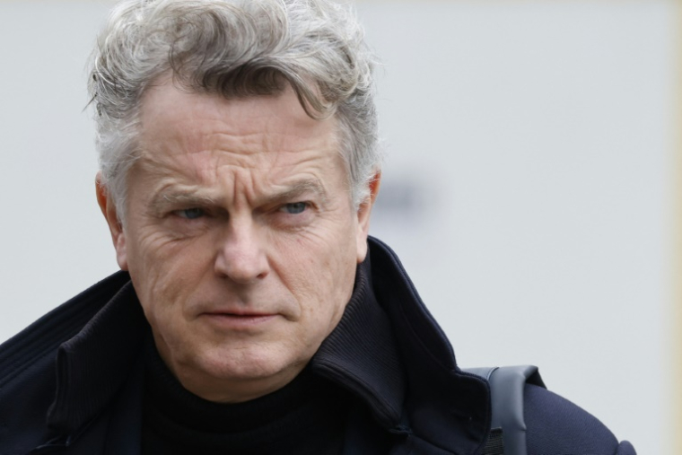 Le patron du Parti communiste français Fabien Roussel à l'Élysée à Paris le 20 février 2025 ( AFP / LUDOVIC MARIN )