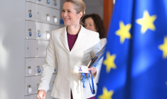 Kaja Kallas à Bruxelles, en Belgique, le 19 mars 2025. ( AFP / NICOLAS TUCAT )