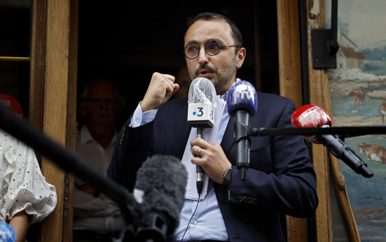 Stéphane Manigold, président de l'Umih Ile-de-France, le 17 mars 2020. ( AFP / THOMAS COEX )