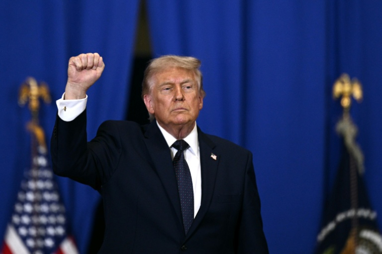 Le président américain Donald Trump, le 22 mai 2026 à Suffern, dans l'Etat de New York ( AFP / Brendan SMIALOWSKI )
