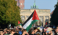Manifestation demandant la fin de la guerre à Gaza, le 27 septembre 2025 à Berlin ( AFP / RALF HIRSCHBERGER )