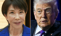 La Première ministre du Japon Sanae Takaichi, le 31 janvier 2026 à Tokyo, et le président américain Donald Trump, le 5 février 2026 à Washington ( POOL / Carl Court )