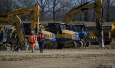 Sur le chantier de l'autoroute A69 près de Castres, le 27 février 2025 ( AFP / ED JONES )