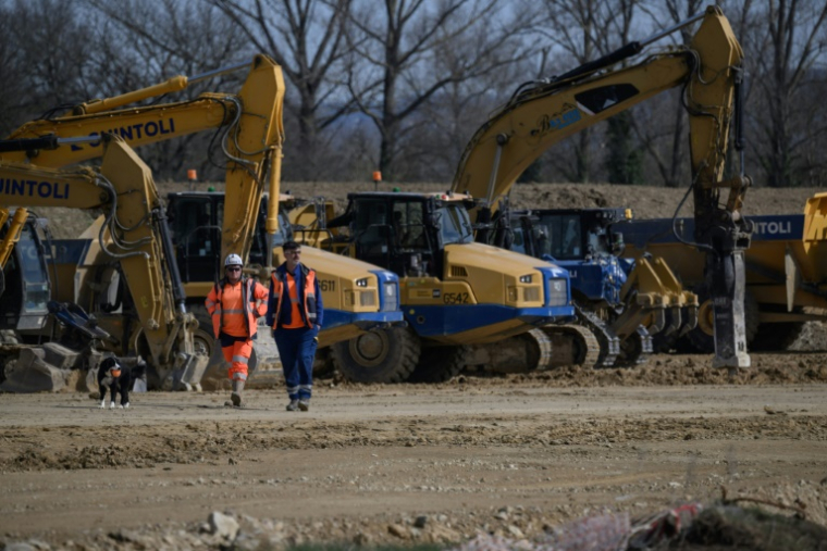 Sur le chantier de l'autoroute A69 près de Castres, le 27 février 2025 ( AFP / ED JONES )