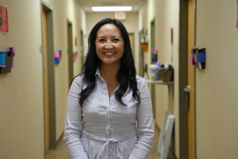 Jennifer Bacani McKenney, médecin à Fredonia, Kansas, le 19 octobre 2026 ( AFP / Zina DESMAZES )