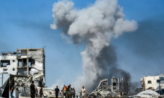 Après une frappe israélienne à Jabalia, dans le nord de la bande de Gaza, le 25 mai 2025 ( AFP / Bashar TALEB )
