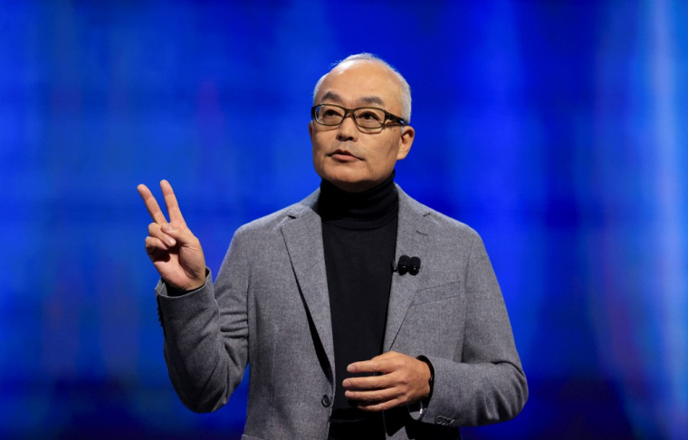 Hiroki Totoki à Las Vegas, aux États-Unis, le 29 janvier 2025. ( AFP / IAN MAULE )