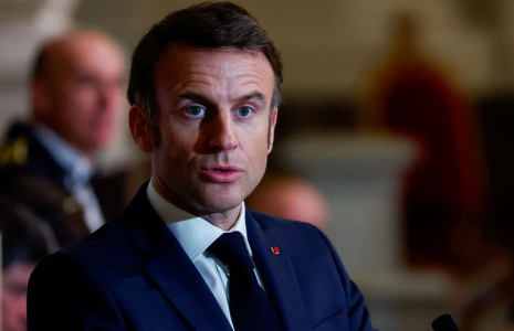Emmanuel Macron à la cathédrale Saint-Louis des Invalides à Paris