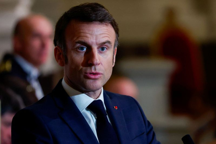 Emmanuel Macron à la cathédrale Saint-Louis des Invalides à Paris