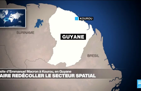 Emmanuel Macron à Kourou, en Guyane, pour relancer l'accès européen à l'espace