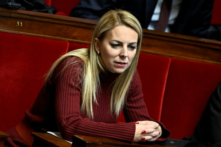 La parlementaire RN Edwige Diaz lors d'un débat sur le projet de budget à l'Assemblée nationale, le 19 novembre 2025 ( AFP / JULIEN DE ROSA )