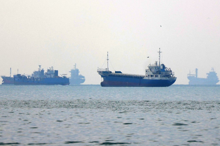 Des navires dans le détroit d'Ormuz. (illustration) ( AFP / ATTA KENARE )
