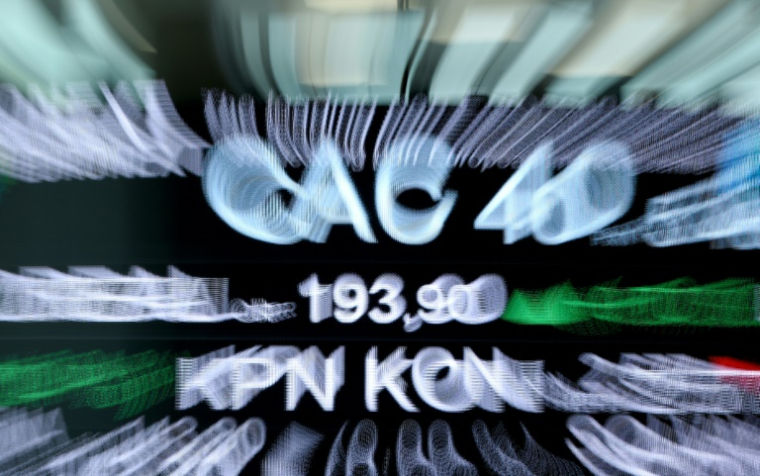 CAC 40 27 avril 2018 à Paris ( AFP / ERIC PIERMONT )
