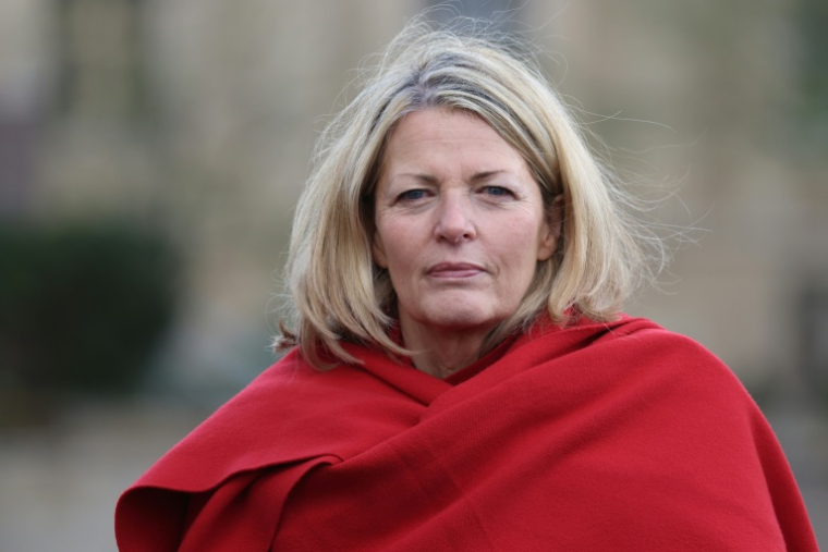 La présidente de l'AMF, Marie-Anne Barbat-Layani, le 26 mars 2026, à Paris ( AFP / Ludovic MARIN )