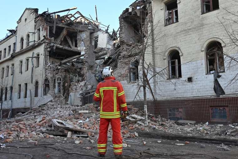 A Kharkiv, en Ukraine, le 17 janvier 2024. ( AFP / SERGEY BOBOK )