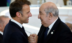 Emmanuel Macron et Abdelmadjid Tebboune à Savelletri, en Italie, le 14 juin 2024. ( AFP / LUDOVIC MARIN )