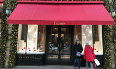 La boutique Cartier est photographiée dans l'arrondissement de Manhattan à New York