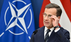 Ulf Kristersson à Stockholm, en Suède, le 25 avril 2024. ( TT NEWS AGENCY / ANDERS WIKLUND )