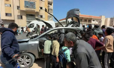 Gaza: un véhicule calciné après une frappe israélienne à Khan Younès