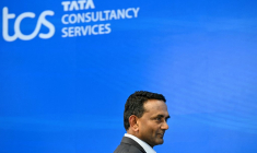 K. Krithivasan à Mumbai, en Inde, le 10 avril 2025. ( AFP / INDRANIL MUKHERJEE )