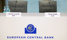 Le 1er novembre, Mario Draghi a cédé sa place à Christine Lagarde. (© BCE)