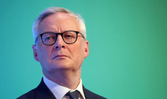 Bruno Le Maire lors d'une conférence sur le climat et la croissance à Paris