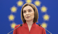 Maia Sandu à Strasbourg, le 9 septembre 2025. ( AFP / ROMEO BOETZLE )