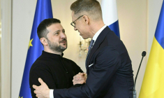 Volodymyr Zelensky et Alexander Stubb, à Helsinki, le 19 mars 2025 ( Lehtikuva / HEIKKI SAUKKOMAA )