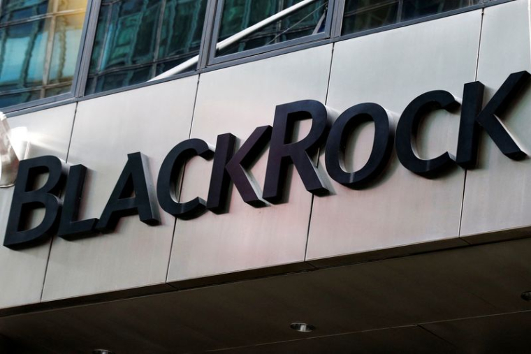 Le logo de BlackRock à New York
