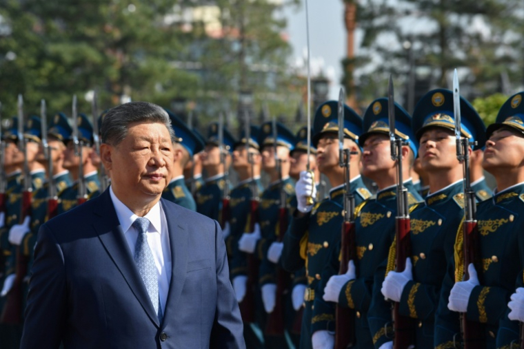 Le président chinois Xi Jinping à Bichkek, la capitale du Kirghizstan, le 31 août 2026 ( AFP / Vyacheslav OSELEDKO )