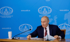 Le président russe Vladimir Poutine lors d'une réunion à Moscou