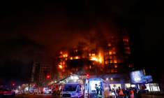 Incendie dans un immeuble à Valence, Espagne